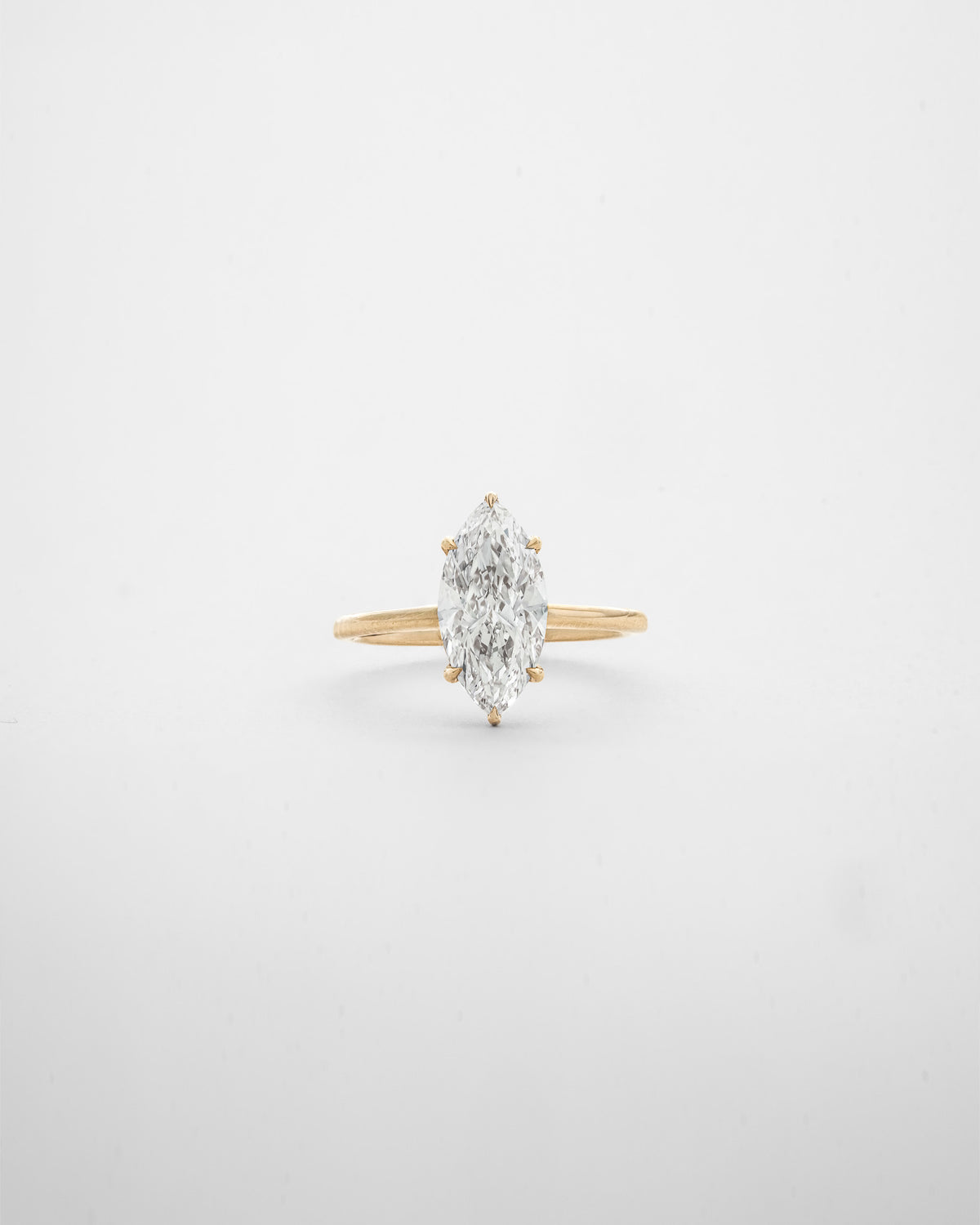 2 carats Marquise Cut Diamond Solitaire with Hidden Halo Ring