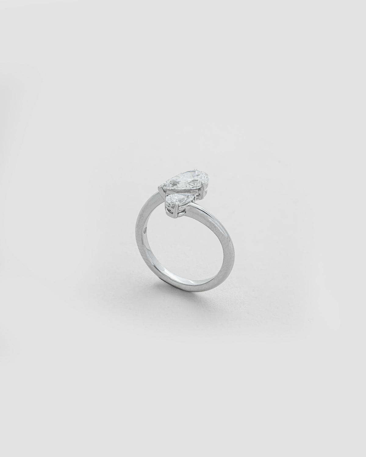 SD Signature 1 Carat & 30 Pointer Pear Cut Diamond Cuff Ring
