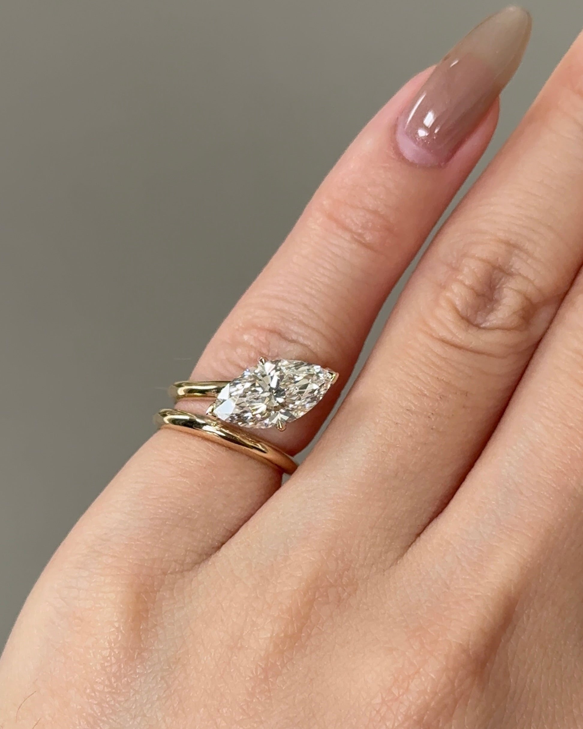 2 carats Marquise Cut Diamond Wrap Ring