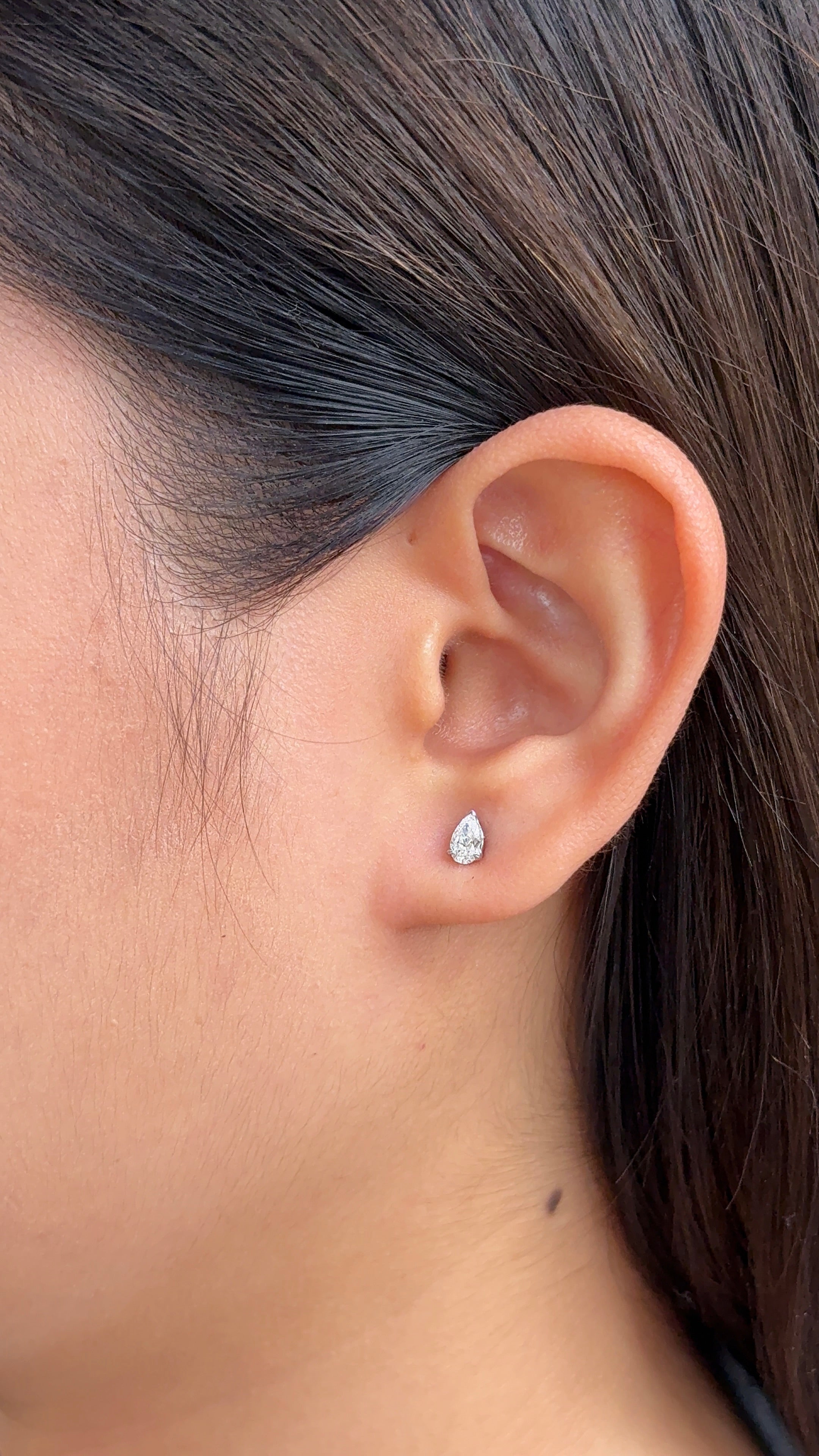 30 Pointer Pear Cut Diamond Earrings