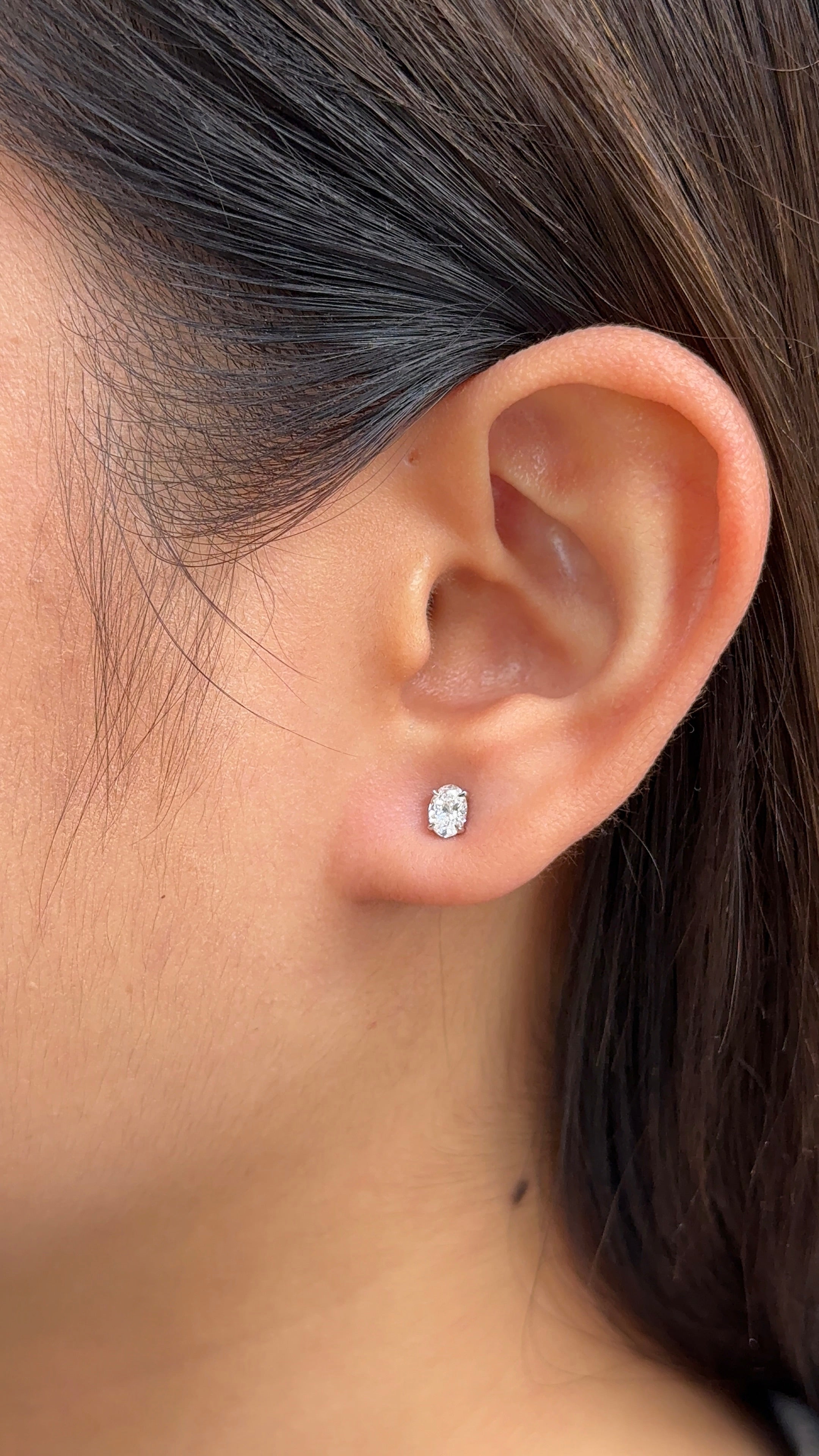 30 Pointer Oval Cut Diamond Earrings