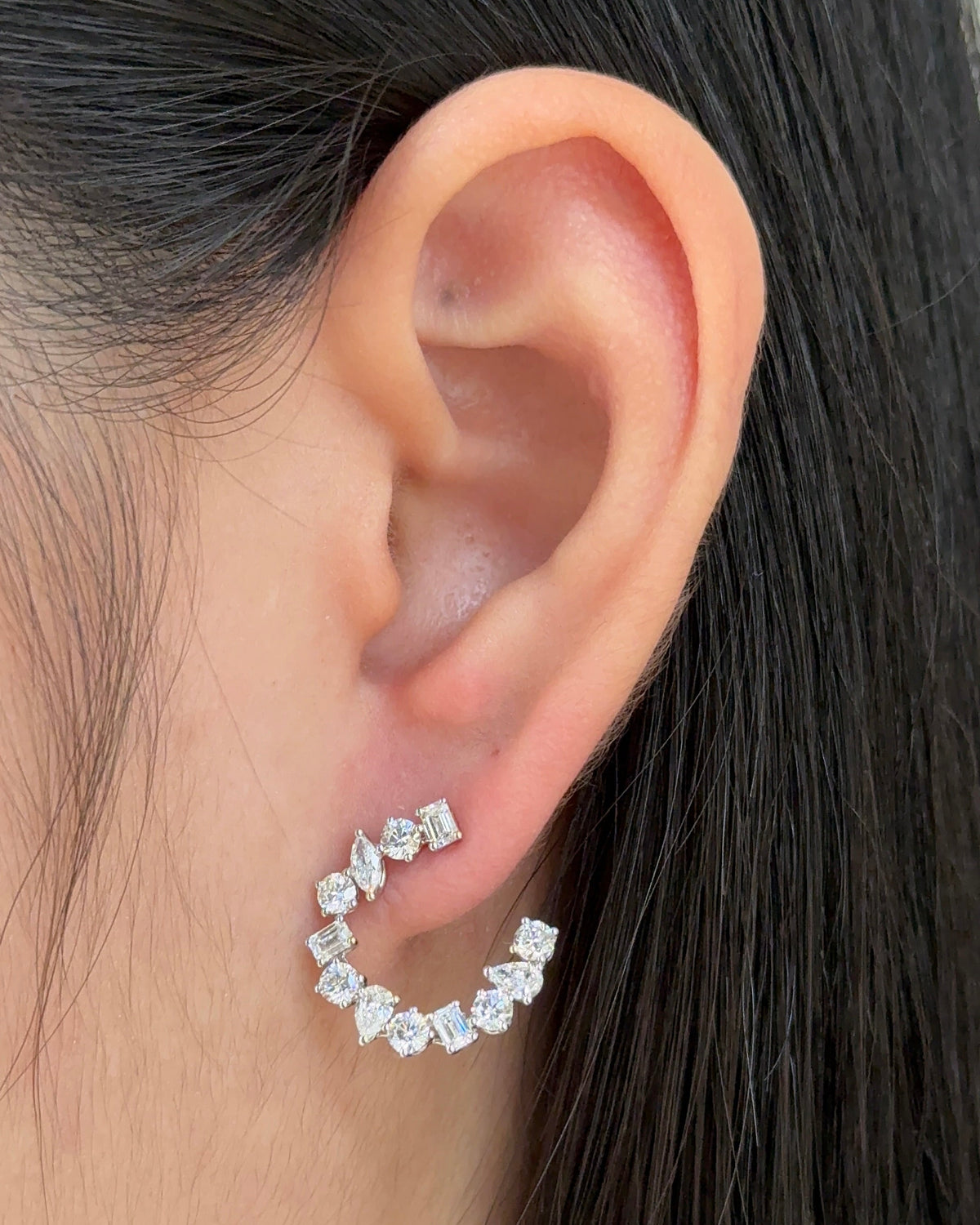 Celeste Wreath 10 Pointer Mixed Fancy Cut Diamond Earrings