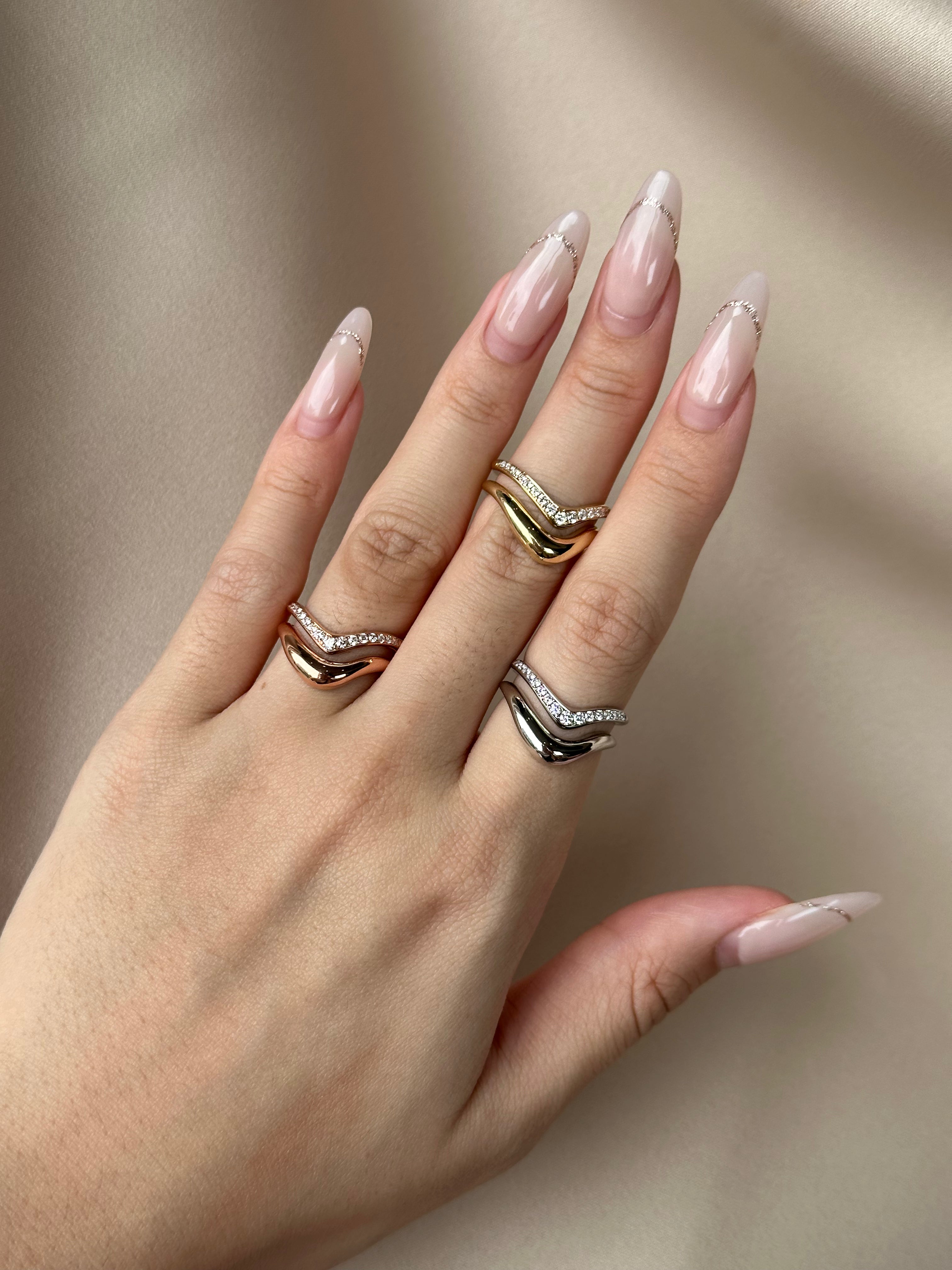 AURORA Dual-Band Pavé Ring