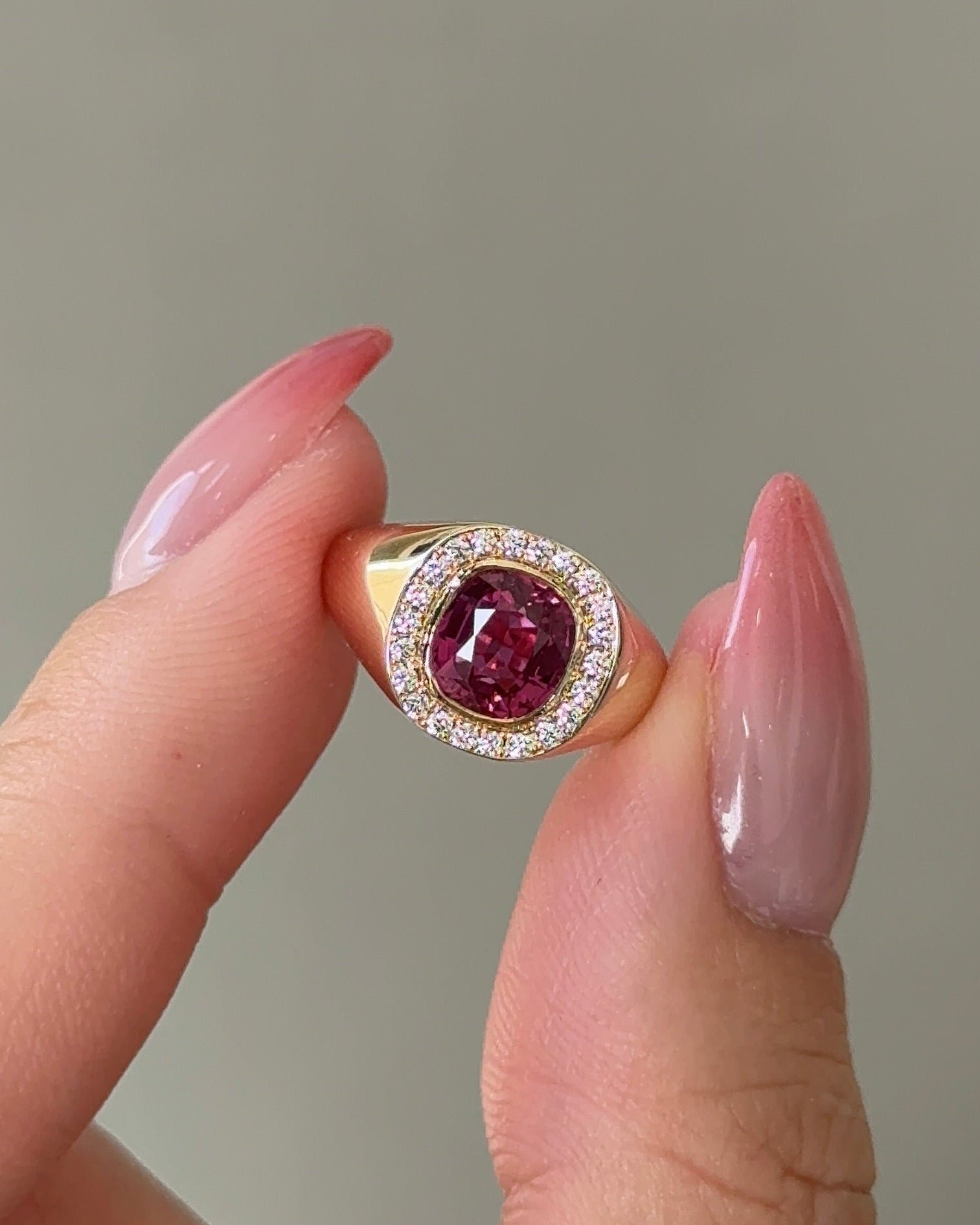 1 carats Cushion Cut Natural Ruby  Ring