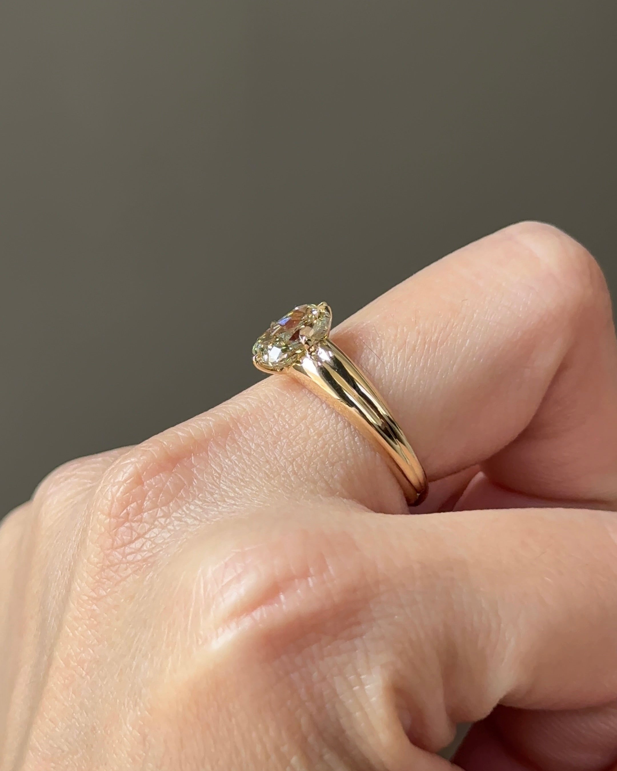 The Reserve 2 Carat Cognac Cushion Cut Diamond Double Band Ring