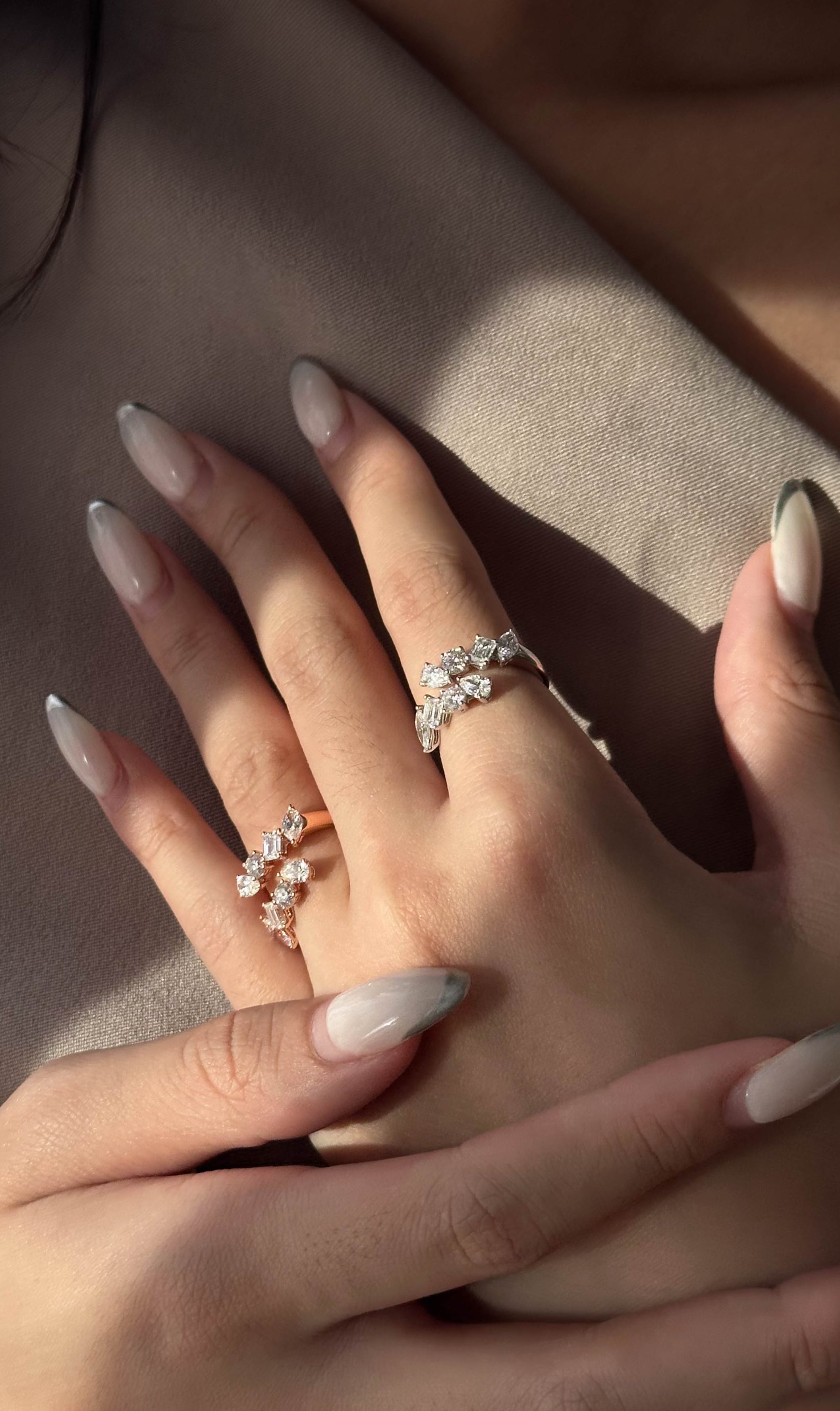 Celeste Mixed Fancy Cut Diamond Open Ring