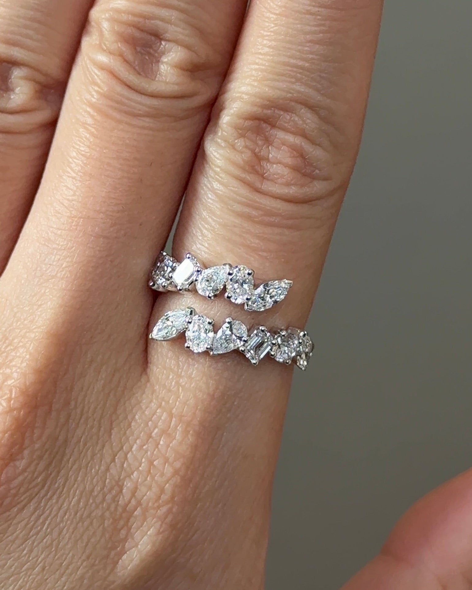 Celeste 15 Pointer Mixed Fancy Cut Diamond Open Ring