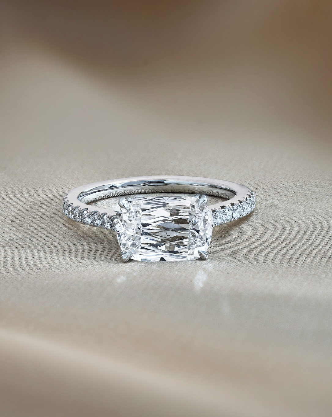 Ashoka Side Way Micro Pave Ring