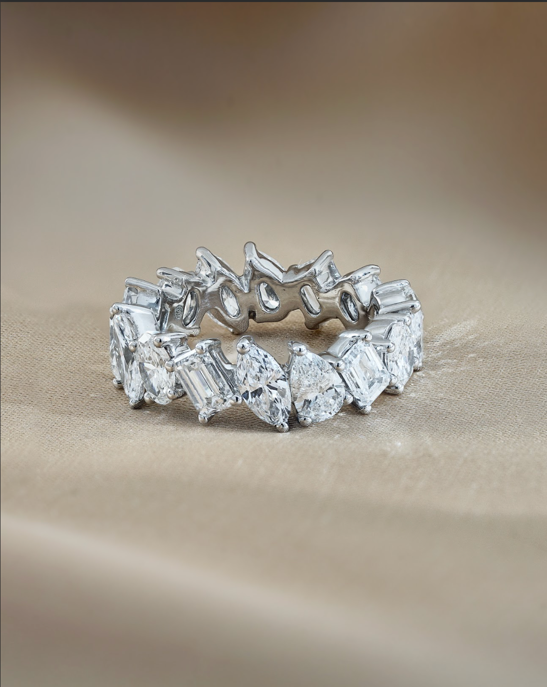 30 Pointer Mixed Fancy Cut Diamond Full eternity Ring